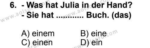 Almanca 1 Dersi 2011-2012 Yılı 1. Dönem Sınavı 6. Soru