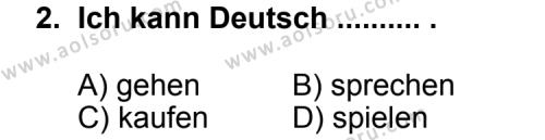 Almanca 1 Dersi 2011 - 2012 Yılı 3. Dönem Sınav Soruları 2. Soru