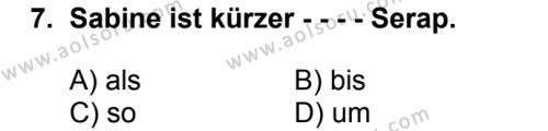 Almanca 1 Dersi 2016-2017 Yılı 2. Dönem Sınavı 7. Soru