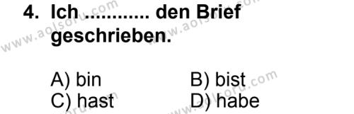 Almanca 2 Dersi 2011 - 2012 Yılı 2. Dönem Sınav Soruları 4. Soru