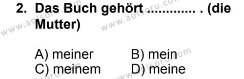 Almanca 2 Dersi 2011 - 2012 Yılı 3. Dönem Sınav Soruları 2. Soru
