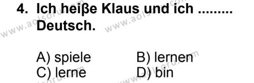 Almanca 2 Dersi 2011 - 2012 Yılı 3. Dönem Sınav Soruları 4. Soru
