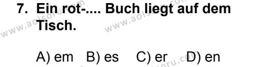 Almanca 2 Dersi 2012-2013 Yılı 1. Dönem Sınavı 7. Soru