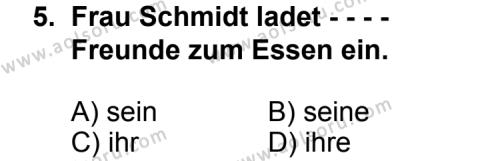 Almanca 2 Dersi 2015-2016 Yılı 2. Dönem Sınavı 5. Soru