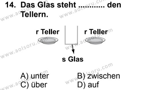 Almanca 3 Dersi 2011-2012 Yılı 1. Dönem Sınavı 14. Soru