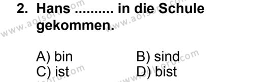 Almanca 3 Dersi 2012 - 2013 Yılı 1. Dönem Sınav Soruları 2. Soru