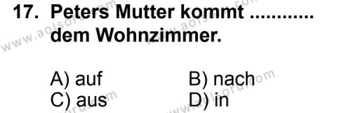 Almanca 3 Dersi 2012-2013 Yılı 2. Dönem Sınavı 17. Soru