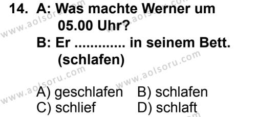 Almanca 3 Dersi 2012-2013 Yılı 3. Dönem Sınavı 14. Soru