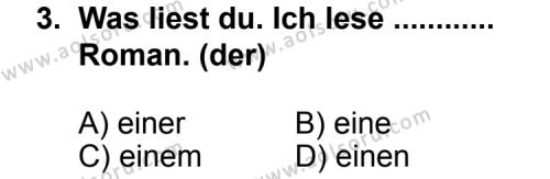 Almanca 3 Dersi 2012 - 2013 Yılı Ek Sınav Soruları 3. Soru