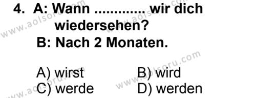 Almanca 3 Dersi 2013-2014 Yılı 2. Dönem Sınavı 4. Soru