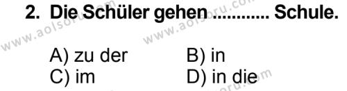Almanca 4 Dersi 2011 - 2012 Yılı 1. Dönem Sınav Soruları 2. Soru