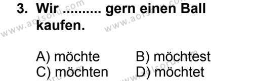 Almanca 4 Dersi 2012 - 2013 Yılı 1. Dönem Sınav Soruları 3. Soru