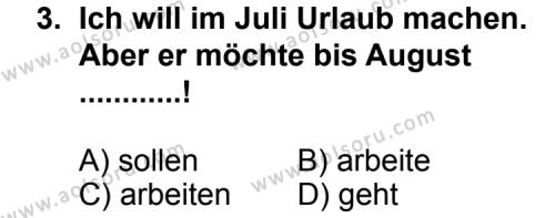 Almanca 4 Dersi 2012 - 2013 Yılı 2. Dönem Sınav Soruları 3. Soru