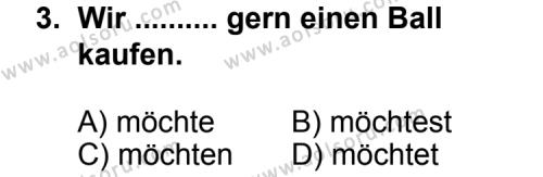 Almanca 4 Dersi 2012 - 2013 Yılı 3. Dönem Sınav Soruları 3. Soru