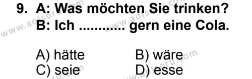 Almanca 4 Dersi 2013-2014 Yılı 2. Dönem Sınavı 9. Soru