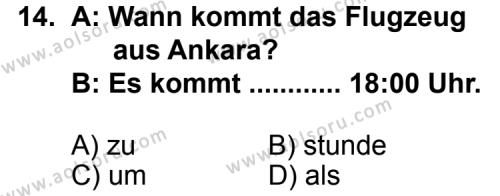 Almanca 5 Dersi 2011-2012 Yılı 1. Dönem Sınavı 14. Soru