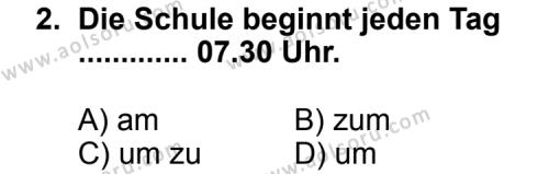 Almanca 5 Dersi 2011 - 2012 Yılı 3. Dönem Sınav Soruları 2. Soru