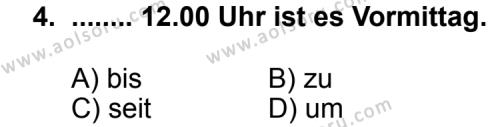 Almanca 5 Dersi 2011 - 2012 Yılı 3. Dönem Sınav Soruları 4. Soru