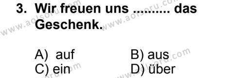 Almanca 5 Dersi 2012 - 2013 Yılı 1. Dönem Sınav Soruları 3. Soru