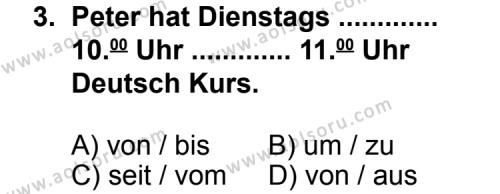 Almanca 5 Dersi 2012 - 2013 Yılı 2. Dönem Sınav Soruları 3. Soru