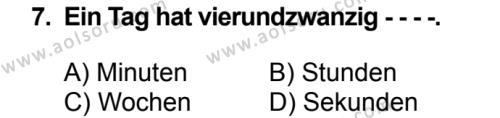 Almanca 5 Dersi 2016-2017 Yılı 1. Dönem Sınavı 7. Soru