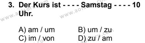 Almanca 5 Dersi 2016 - 2017 Yılı 3. Dönem Sınav Soruları 3. Soru