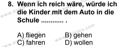 Almanca 6 Dersi 2012-2013 Yılı 2. Dönem Sınavı 8. Soru