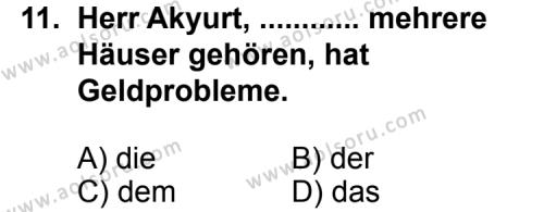 Almanca 6 Dersi 2013-2014 Yılı 1. Dönem Sınavı 11. Soru