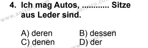 Almanca 6 Dersi 2014-2015 Yılı 1. Dönem Sınavı 4. Soru