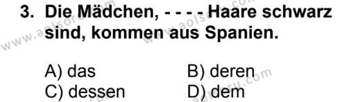 Almanca 6 Dersi 2016 - 2017 Yılı 1. Dönem Sınav Soruları 3. Soru