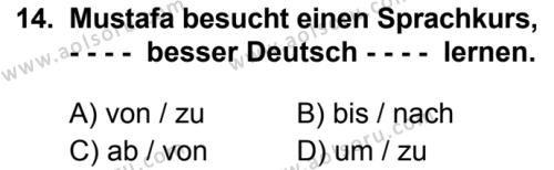 Almanca 6 Dersi 2019-2020 Yılı 2. Dönem Sınavı 14. Soru