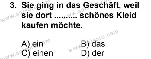 Almanca 7 Dersi 2011 - 2012 Yılı 1. Dönem Sınav Soruları 3. Soru