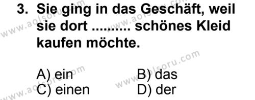 Almanca 7 Dersi 2012 - 2013 Yılı Ek Sınav Soruları 3. Soru