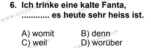 Almanca 7 Dersi 2013-2014 Yılı 1. Dönem Sınavı 6. Soru