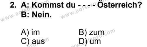 Almanca 7 Dersi 2015-2016 Yılı 2. Dönem Sınavı 2. Soru