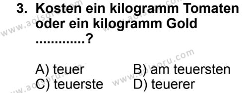 Almanca 8 Dersi 2011 - 2012 Yılı 3. Dönem Sınav Soruları 3. Soru