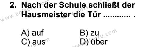 Almanca 8 Dersi 2011 - 2012 Yılı Ek Sınav Soruları 2. Soru