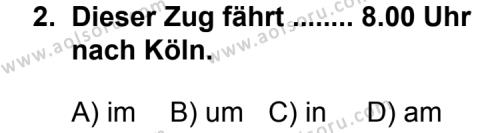 Almanca 8 Dersi 2012 - 2013 Yılı 2. Dönem Sınav Soruları 2. Soru