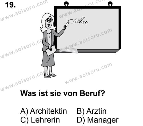 Almanca 8 Dersi 2013-2014 Yılı 2. Dönem Sınavı 19. Soru
