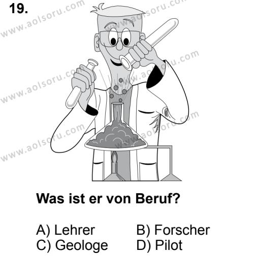 Almanca 8 Dersi 2013-2014 Yılı 3. Dönem Sınavı 19. Soru
