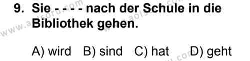 Almanca 8 Dersi 2016-2017 Yılı 2. Dönem Sınavı 9. Soru
