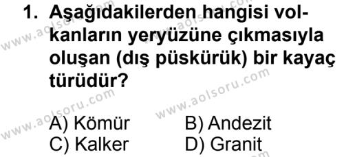 Coğrafya 3 Dersi 2012 - 2013 Yılı 1. Dönem Sınav Soruları 1. Soru