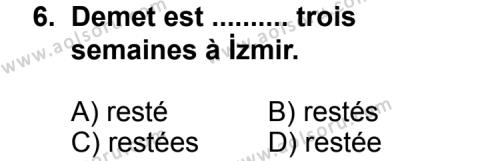 Fransızca 1 Dersi 2011-2012 Yılı 1. Dönem Sınavı 6. Soru