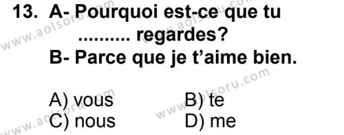 Fransızca 1 Dersi 2011-2012 Yılı 1. Dönem Sınavı 13. Soru