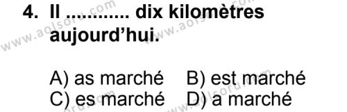 Fransızca 1 Dersi 2011 - 2012 Yılı 2. Dönem Sınav Soruları 4. Soru