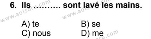 Fransızca 1 Dersi 2011-2012 Yılı 3. Dönem Sınavı 6. Soru