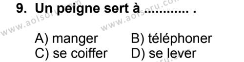 Fransızca 1 Dersi 2012-2013 Yılı 1. Dönem Sınavı 9. Soru