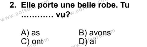 Fransızca 1 Dersi 2012 - 2013 Yılı 2. Dönem Sınav Soruları 2. Soru