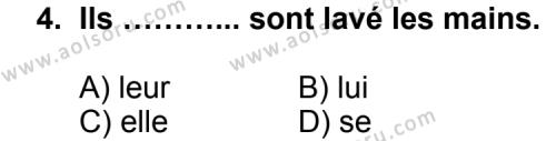 Fransızca 1 Dersi 2012-2013 Yılı 2. Dönem Sınavı 4. Soru