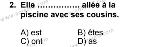 Fransızca 1 Dersi 2012 - 2013 Yılı 3. Dönem Sınav Soruları 2. Soru